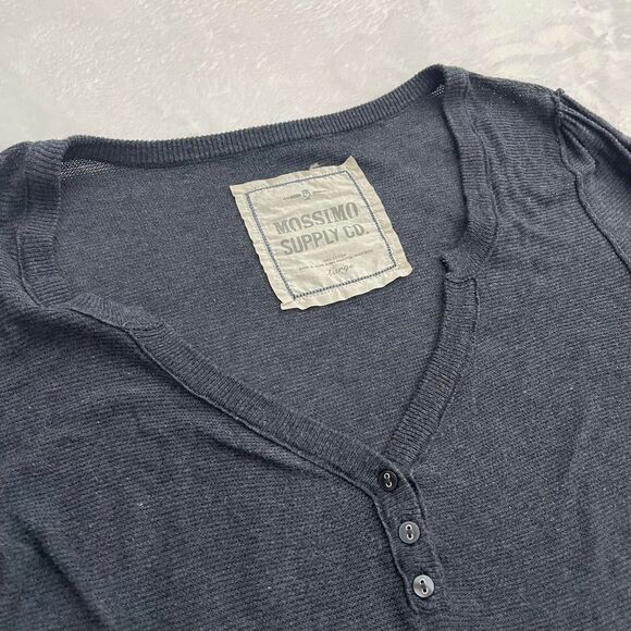 Mossimo Supply Co Henley Top Women's Large Vintage 2000s Y2K - Picture 2 of 4